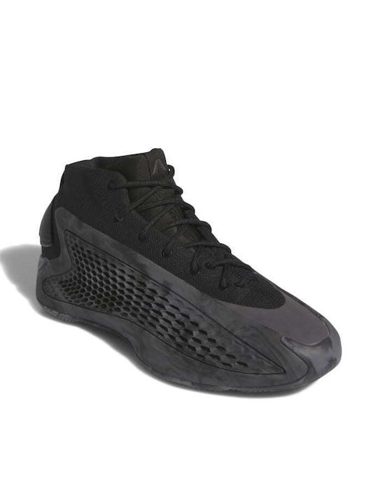 Adidas A.E. 1 Ψηλά Μπασκετικά Παπούτσια Core Black / Charcoal / Carbon