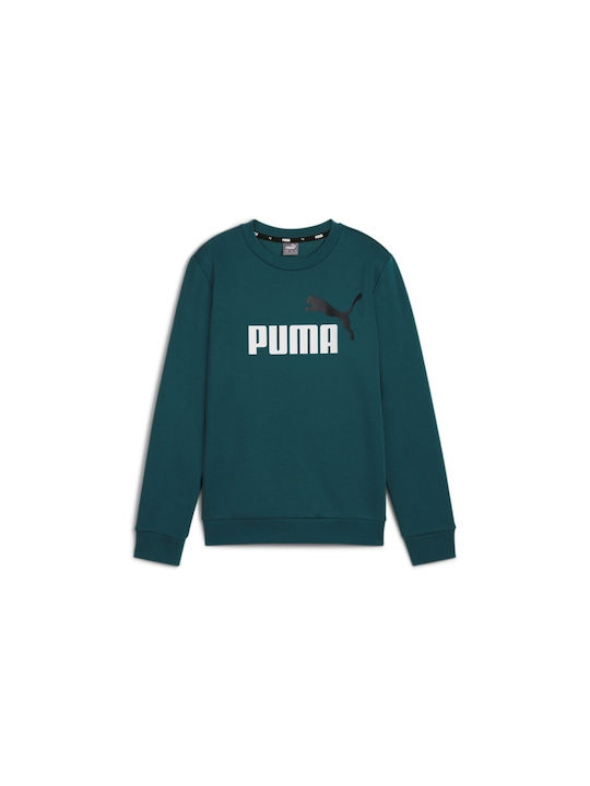Puma Kinder Sweatshirt Grün Ess+ 2 Col Big Logo Crew
