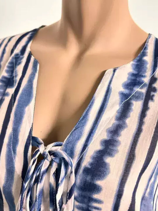 Platinum Fashion Γυναικείο Καφτάνι Παραλίας Μπλε