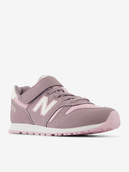373 Hook Loop Kids Sneakers with Scratch Pink