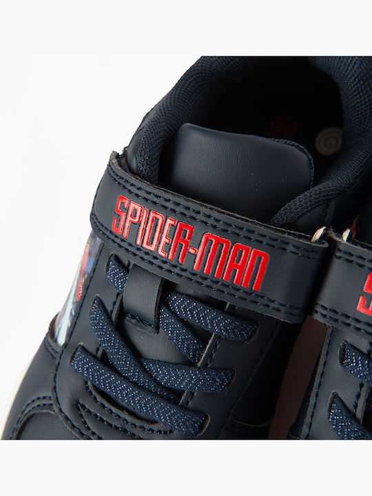 Spiderman Παιδικά Sneakers με Σκρατς Μπλε