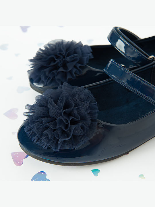 Kids Ballerinas with Hoop & Loop Closure Blue