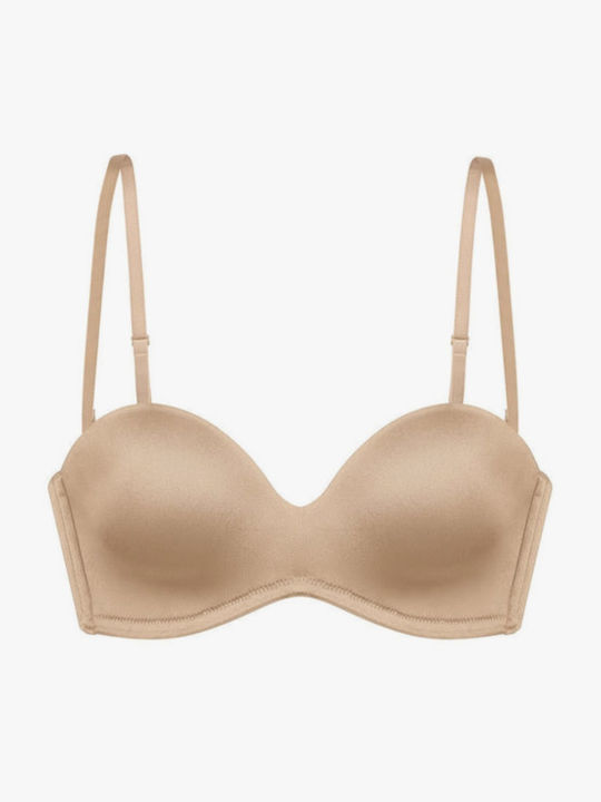 Dorina Push Up Strapless Bra without Underwire Nude
