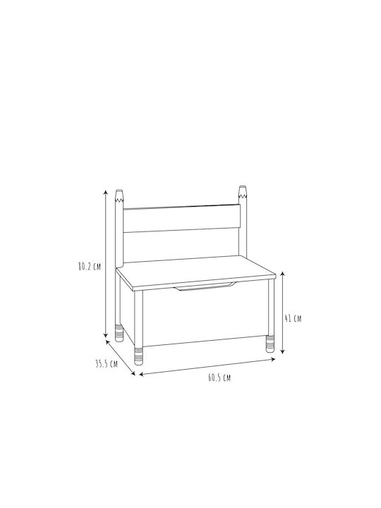 Stool White 60x34x80cm