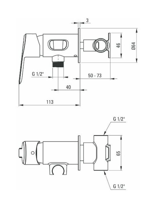 Deante Wasserhahn Bidet Silber