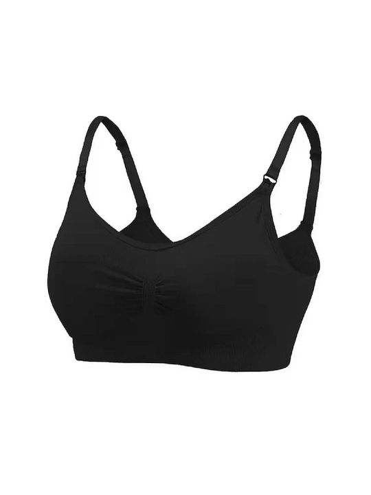 Ouno Maternity & Nursing Bra with Clips Black