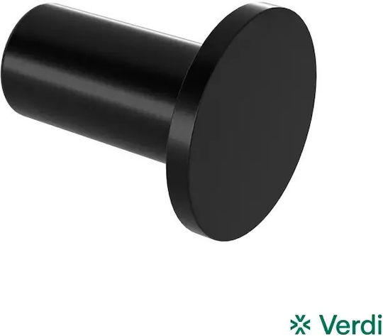Verdi Omicron Άγκιστρο Μπάνιου Μονό με Βίδες Μαύρο
