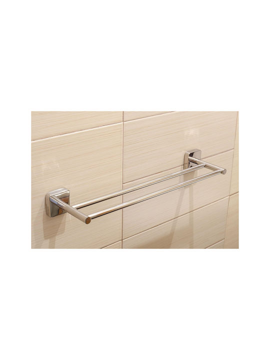 Karag Quattro Rail Баня Двойна Подов с винтове ​50x50см Inox Сребрист