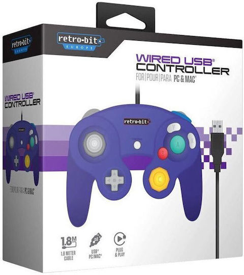 Retro-bit AK7T6N Verkabelter Gamepad für PC Lila