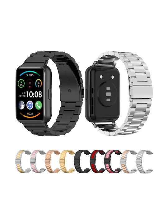 Armband Rostfreier Stahl Silber (Huawei Watch Fit 3 - Huawei Uhr Fit 3)