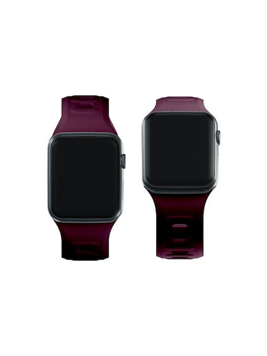3MK Λουράκι Σιλικόνης με Pin Μπορντό (Apple Watch 44/45/46mm/Ultra 49mm)