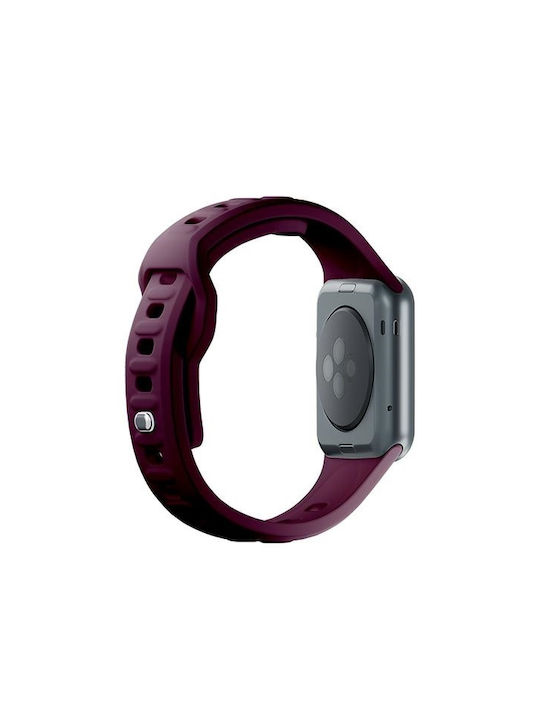 3MK Λουράκι Σιλικόνης με Pin Μπορντό (Apple Watch 44/45/46mm/Ultra 49mm)