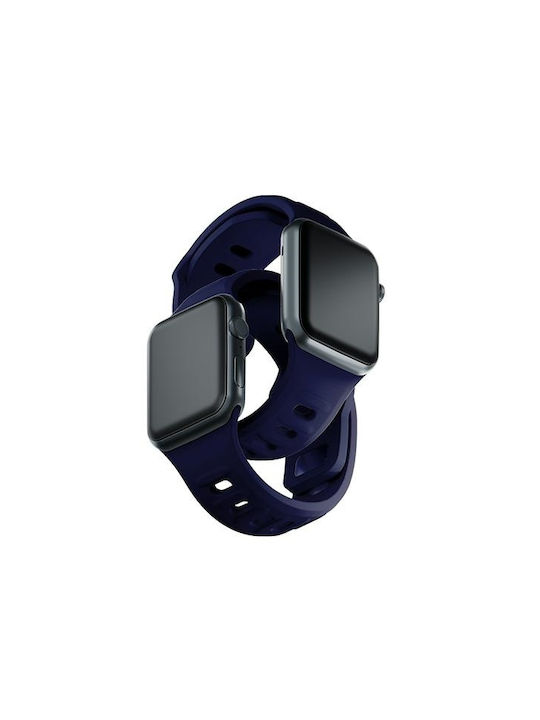 3MK Armband Silikon mit Pin Blau (Apple Watch 44/45/46mm/Ultra 49mm)