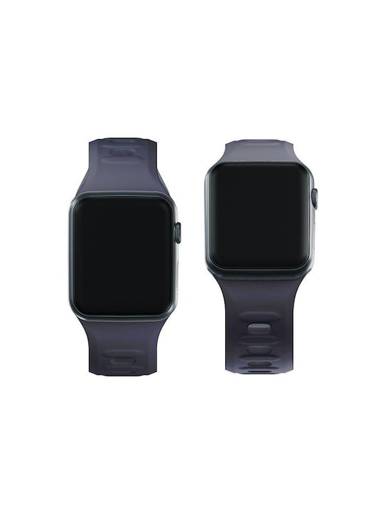 3MK Curea Silicon cu Pin Gri (Apple Watch 44/45/46mm/Ultra 49mm)