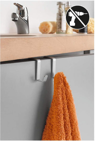 Metaltex Oasis Double Wall-Mounted Bathroom Hook ​6x4cm Transparent 402302