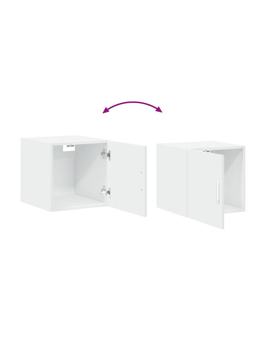 Wall Living Room Cabinet from Particle Board White 40x42.5x40cm