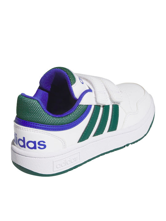 3.0 Cf C Încălțăminte Sport Copii Baschet Cu Închidere Hoop & Loop Albă