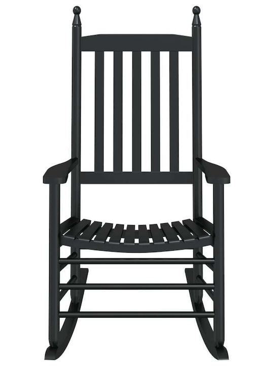 Schaukelstuhl Hölzernes Black 62x83x115εκ.
