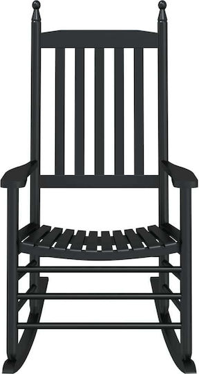 Rocking Chair Wooden Black 62x83x115cm