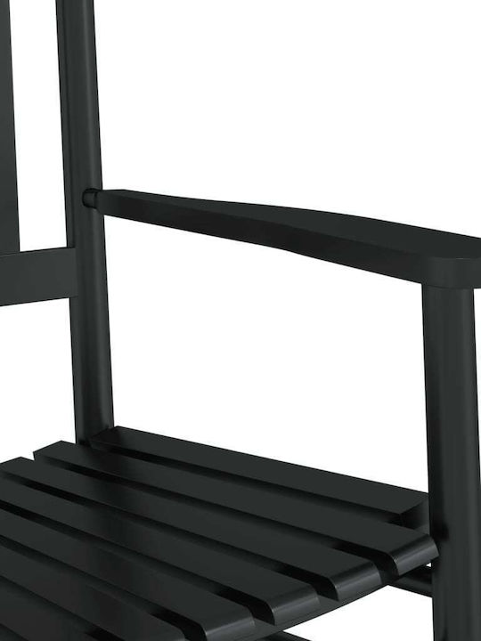 Schaukelstuhl Hölzernes Black 62x83x115εκ.