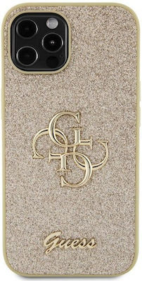 Guess Fixed Glitter 4g Metallic Back Cover Gold (iPhone 12 / 12 Pro)