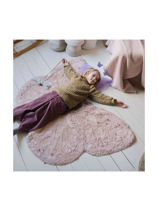 Lorena Canals Handmade Kids Synthetic Rug Butterflies 90x120cm