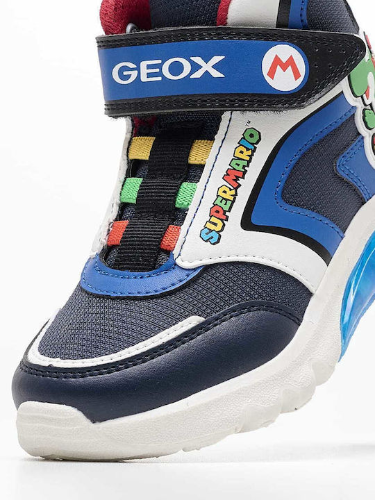 Geox Παιδικά Sneakers High Ανατομικά Μπλε