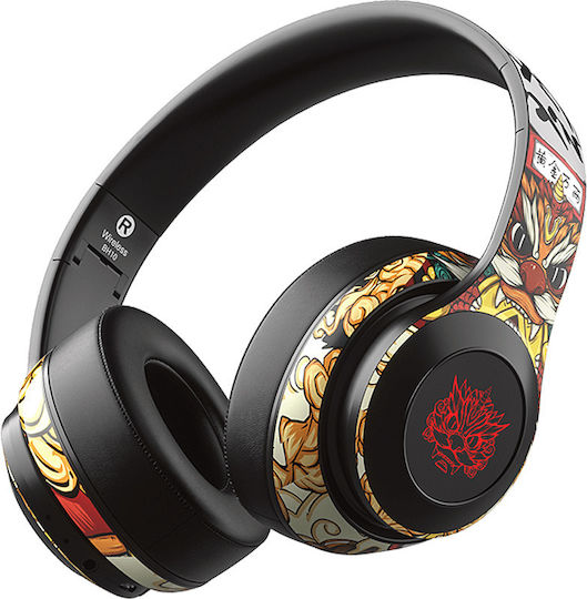 Nubi BH10 Angry Bear Ασύρματο Over Ear Gaming Headset με σύνδεση Bluetooth Red / Yellow