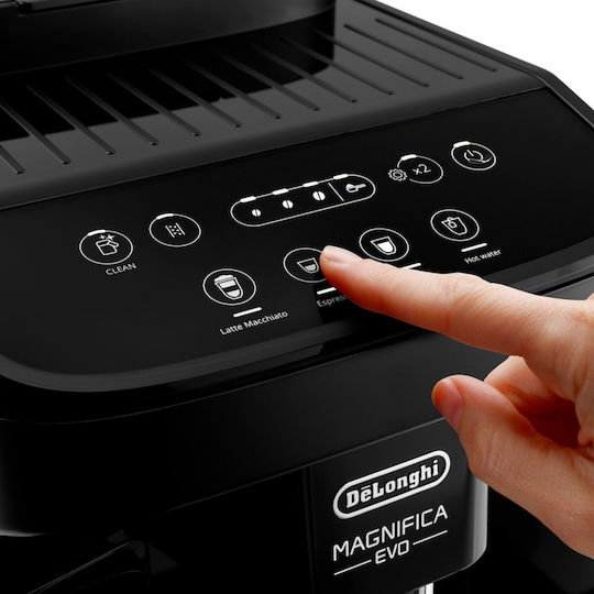 De'Longhi Magnifica Evo Automatische Espressomaschine 1450W Druck 15bar mit Mahlwerk Schwarz