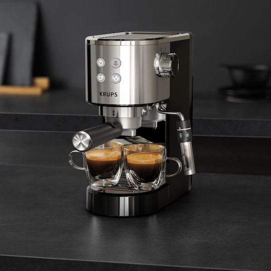 Krups Virtuoso Espressomaschine 1350W Druckreiniger 15bar Silber XP440C