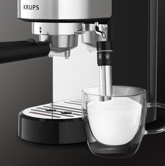 Krups Virtuoso Espressomaschine 1350W Druckreiniger 15bar Silber XP440C