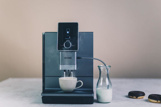Nivona NICR 930 Αυτόματη Μηχανή Espresso 1465W Πίεσης 15bar για Cappuccino με Μύλο Άλεσης Ασημί