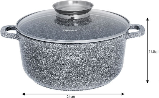 Klausberg Aluminum Pots Set Grey With Ceramic Coating 3 Pieces