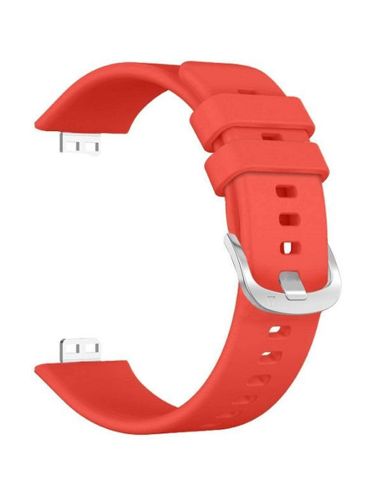 Fixed Silicone Strap Huawei Watch Fit In Red Color Fixed Silicone Strap Huawei Watch Fit In Red Color