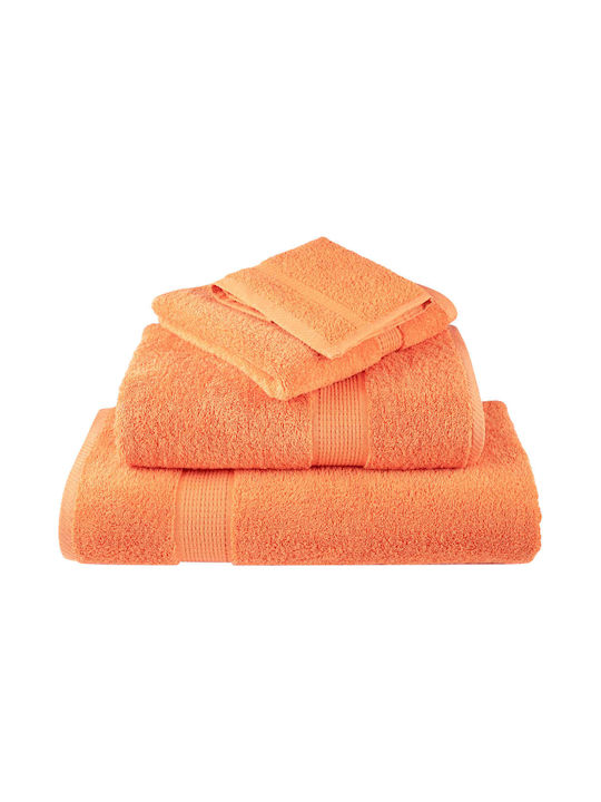 vidaXL Bath Towel 100x200cm Orange 10 Pieces Weight 600gsm
