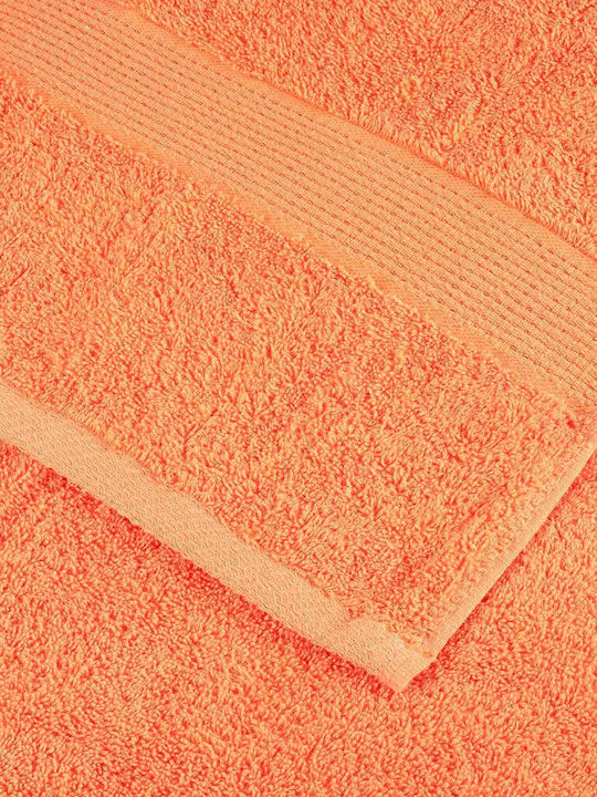 vidaXL Bath Towel 100x200cm Orange 10 Pieces Weight 600gsm