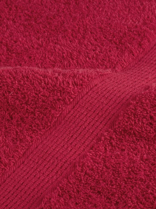 vidaXL Bath Towel 100x150cm Red 10 Pieces Weight 600gsm