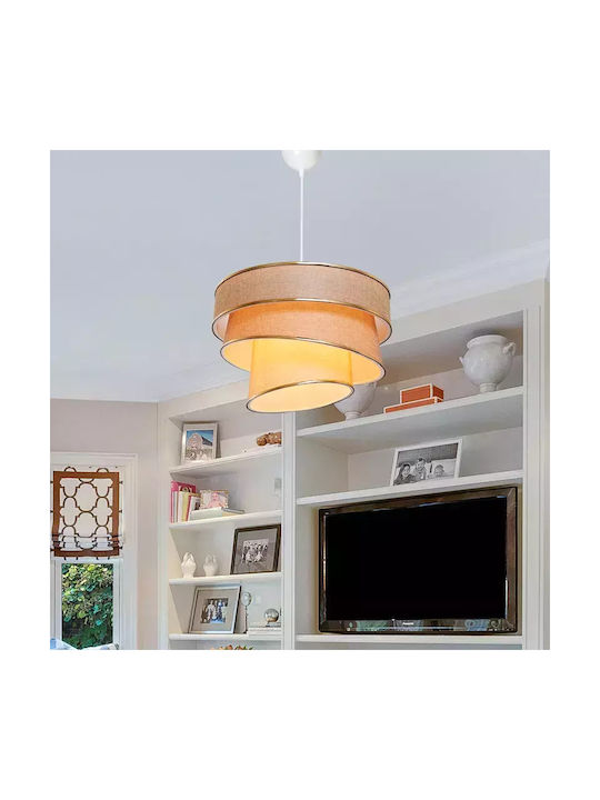 Pakketo Pendant Light Beige 38x38x65cm