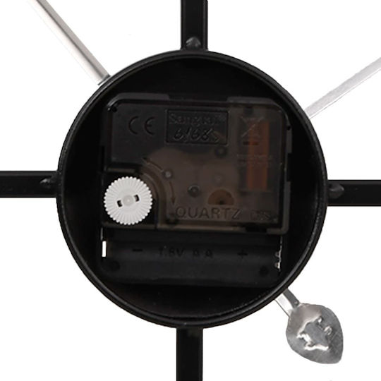 vidaXL Silent Wall Clock Black Ø50cm