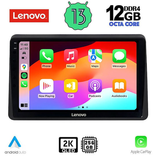Lenovo Car Audio System for Opel Movano Renault Master Nissan NV400 2020> (Bluetooth/USB/WiFi/GPS/Apple-Carplay/Android-Auto) with Touch Screen 10"