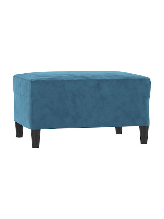 Living Room Furniture Set 2-Seater & 2-Seater & Stool Blue