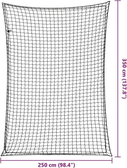 vidaXL Δίχτυ Αποσκευών Αυτοκινήτου 250x250cm Μαύρο