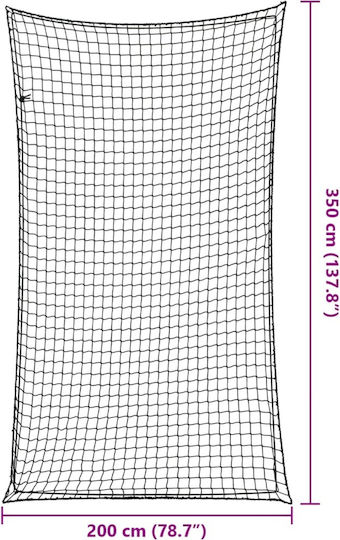vidaXL Δίχτυ Αποσκευών Αυτοκινήτου 200x200cm Μαύρο
