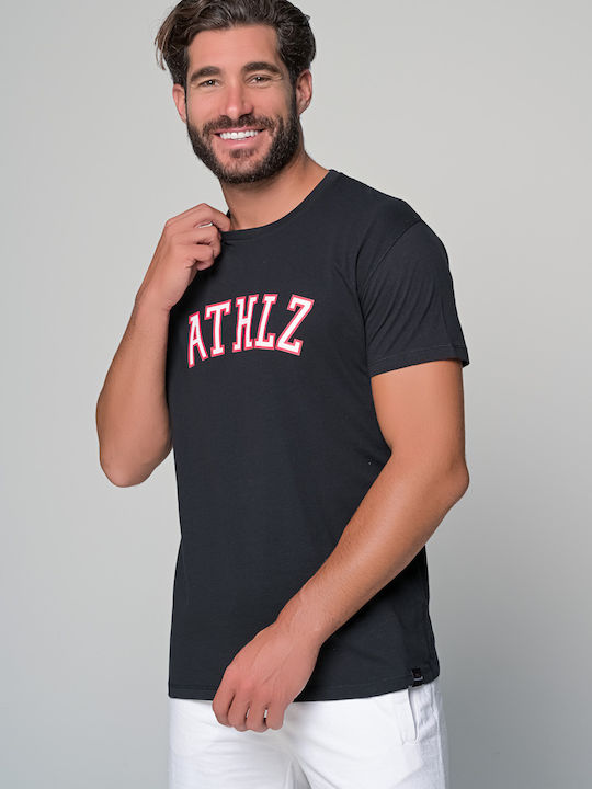 Van Hipster Bărbați T-shirt Sportiv cu Mânecă Scurtă Negru