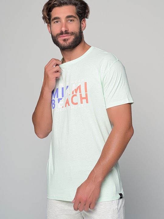 Van Hipster Bărbați T-shirt Sportiv cu Mânecă Scurtă Verde