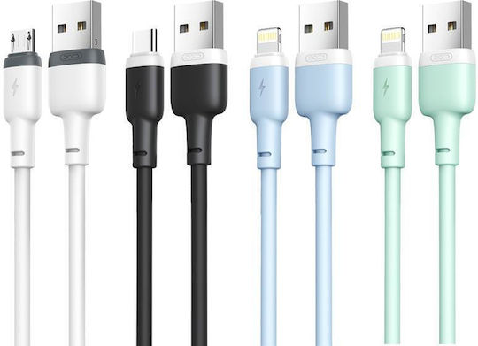 XO Regular USB 2.0 to micro USB Cable Μπλε 1m 1τμχ