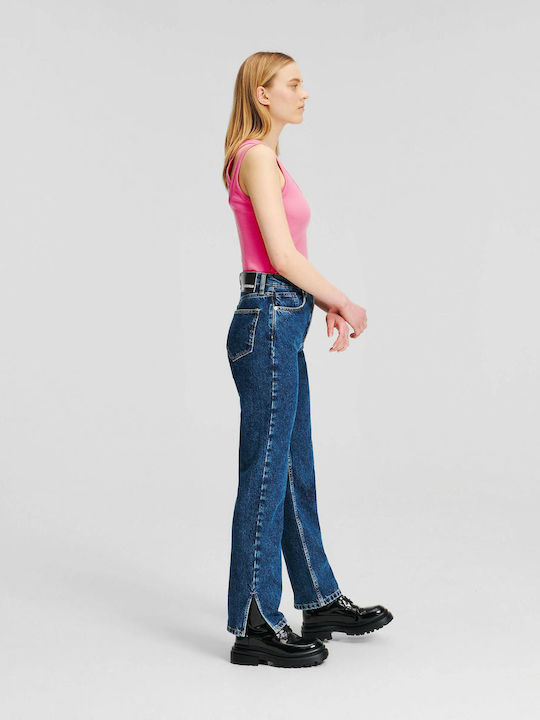 Karl Lagerfeld High Waist Women's Jean Trousers in Straight Line