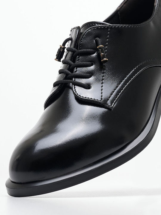 Women's Leather Oxford Shoes Black