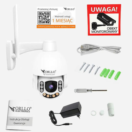 Orllo IP Камера за наблюдение Wi-Fi/4G Full HD+ 4MP Водоустойчива с Двупосочна Комуникация и Обектив 4.3мм