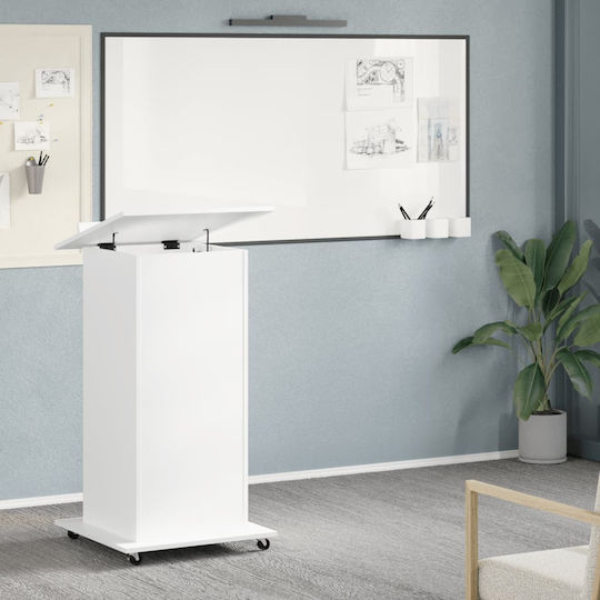 vidaXL Stand Music Height 107-107cm White 848024
